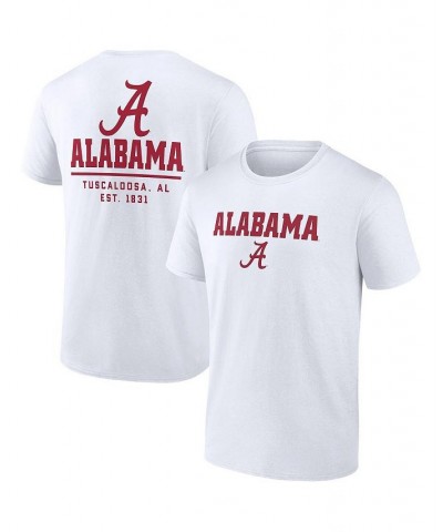 Men's Branded White Alabama Crimson Tide Game Day 2-Hit T-shirt $23.59 T-Shirts