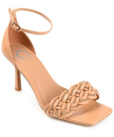 Women's Mabella Braided Chain Sandals Brown $41.80 Shoes