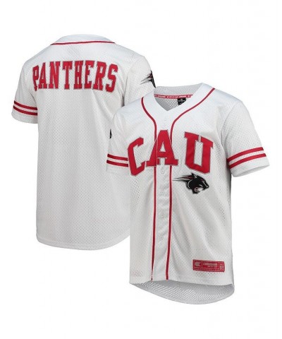 Men's White, Red Clark Atlanta University Panthers Free Spirited Baseball Jersey $34.50 Jersey