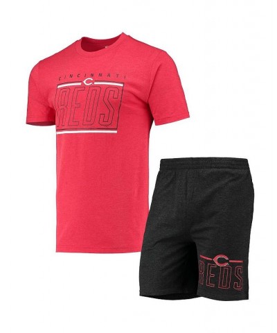 Men's Black, Red Cincinnati Reds Meter T-shirt and Shorts Sleep Set $34.31 Pajama