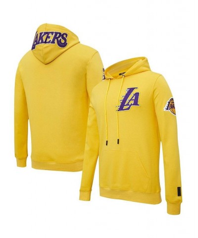 Men's Gold Los Angeles Lakers Chenille Team Pullover Hoodie $47.83 Sweatshirt