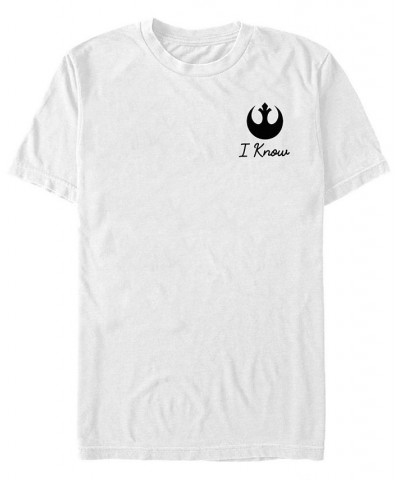 Star Wars Men's Han's Classic Quote Short Sleeve T-Shirt White $18.54 T-Shirts