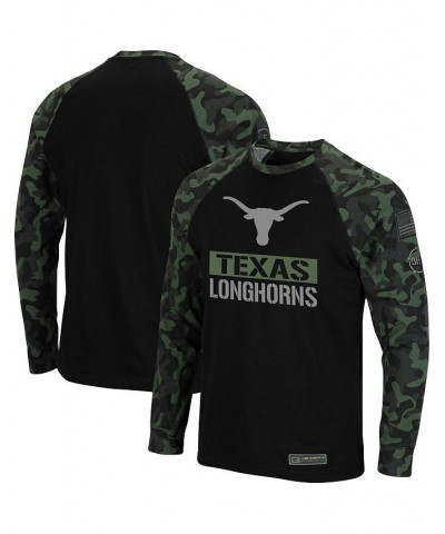 Men's Black, Camo Texas Longhorns Big and Tall OHT Military-Inspired Appreciation Raglan Long Sleeve T-shirt $27.30 T-Shirts
