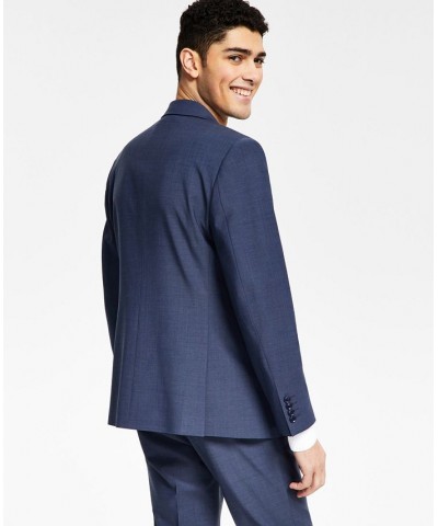 Men's Slim-Fit Solid Suit Jacket Blue $80.50 Suits