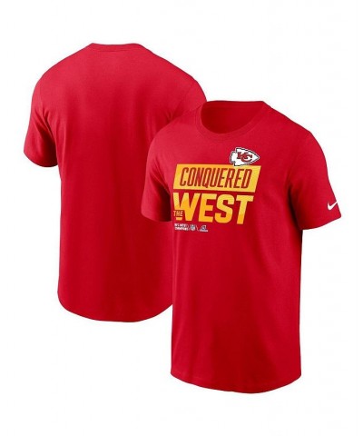 Men's Red Kansas City Chiefs 2022 AFC West Division Champions Locker Room Trophy Collection T-shirt $22.00 T-Shirts