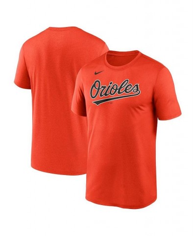 Men's Orange Baltimore Orioles Wordmark Legend Performance Big and Tall T-shirt $27.49 T-Shirts