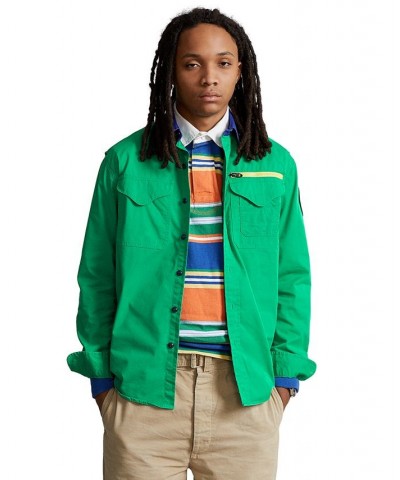 Men's Classic-Fit Twill Workshirt Green $78.32 Shirts