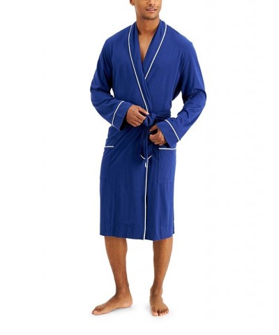 Men's Tipped Robe Blue $16.25 Pajama