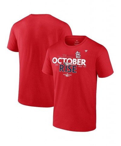 Men's Branded Red St. Louis Cardinals 2022 Postseason Locker Room Big and Tall T-shirt $35.39 T-Shirts