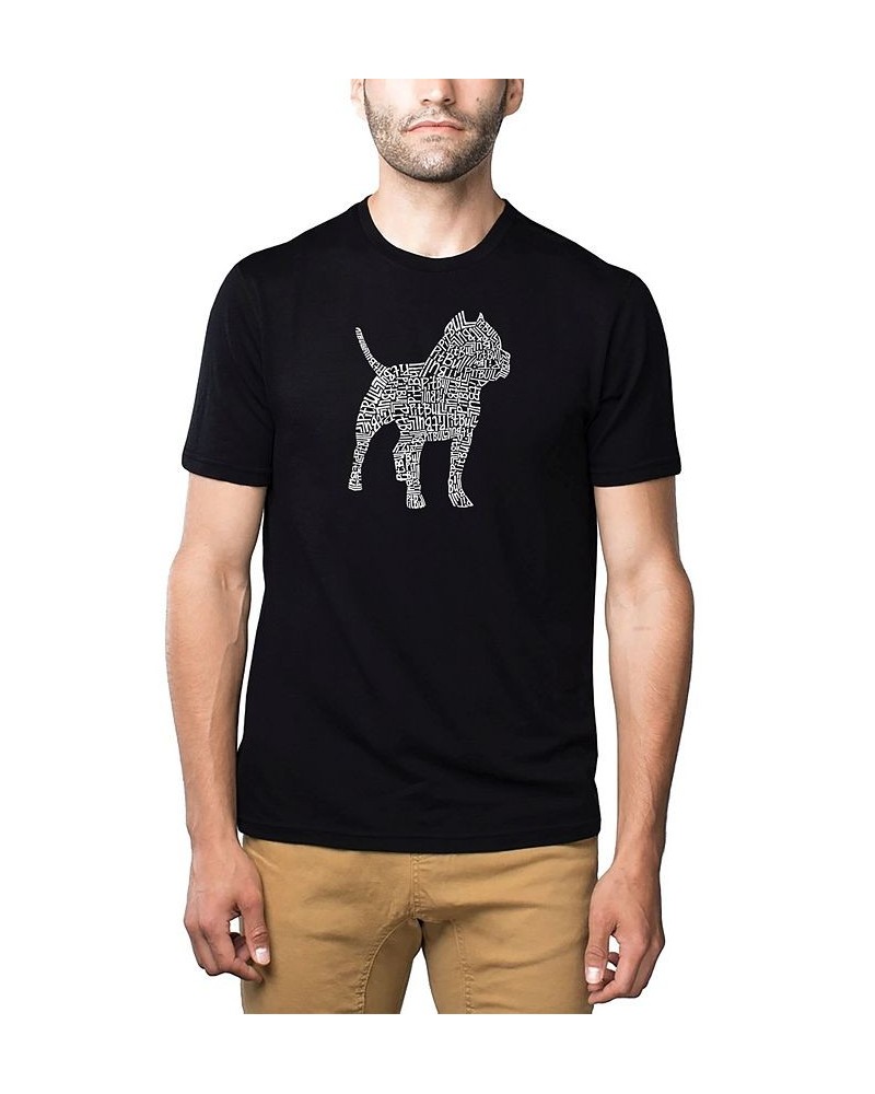 Men's Premium Word Art T-Shirt - Pit bull Black $25.19 T-Shirts