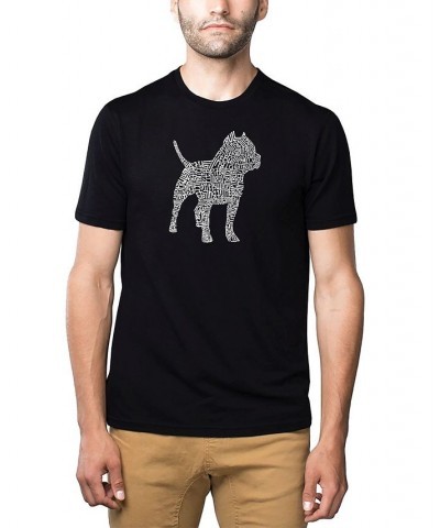 Men's Premium Word Art T-Shirt - Pit bull Black $25.19 T-Shirts