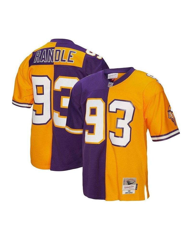 Men's John Randle Purple and Gold Minnesota Vikings 1998 Split Legacy Replica Jersey $61.05 Jersey