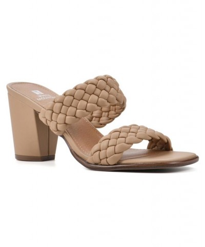 Women's By Far Mule Dress Sandals Tan/Beige $35.55 Shoes
