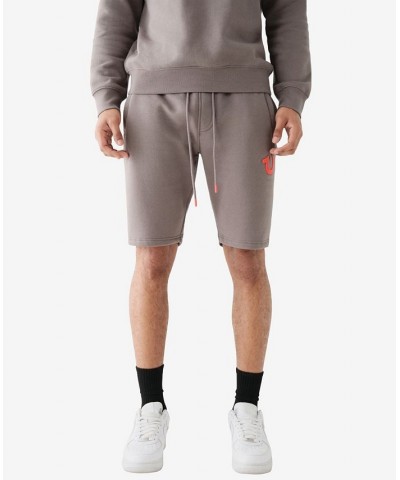 Men's Raised Embossed Jogger Shorts Gray $32.04 Shorts