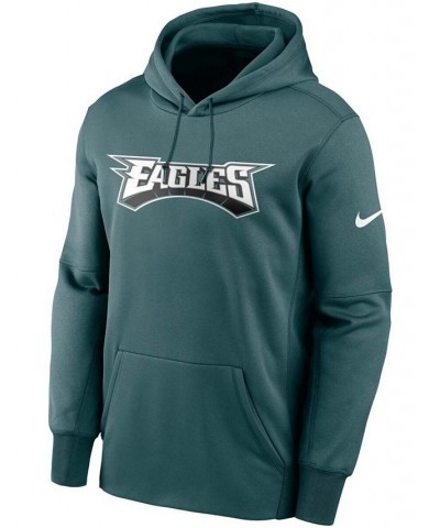 Men's Midnight Green Philadelphia Eagles Fan Gear Wordmark Performance Pullover Hoodie $36.29 Sweatshirt