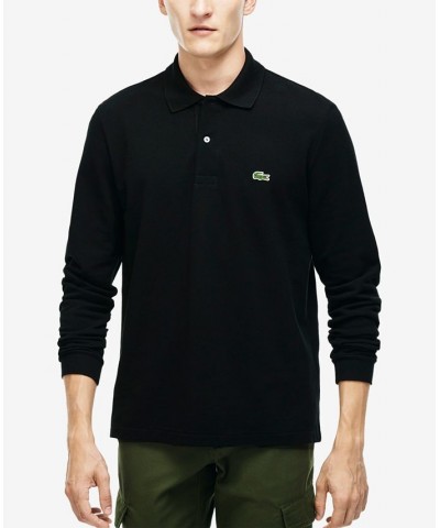 Men’s Classic Fit Long-Sleeve L.12.12 Polo Shirt Black $65.00 Polo Shirts