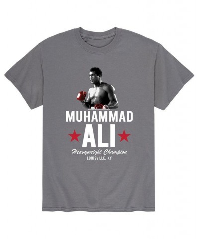 Men's Muhammad Ali Heavyweight Champion T-shirt Gray $15.75 T-Shirts