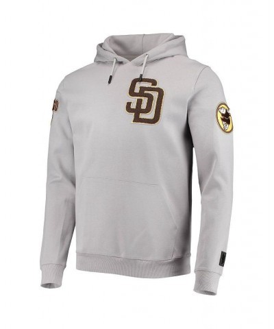 Men's Gray San Diego Padres Team Logo Pullover Hoodie $50.76 Sweatshirt