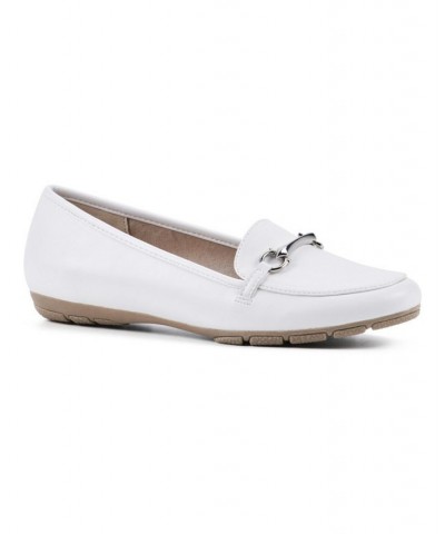 Women's Glowing Loafer Flats White $35.88 Shoes
