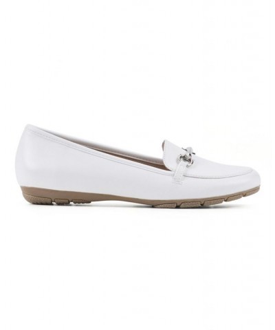 Women's Glowing Loafer Flats White $35.88 Shoes
