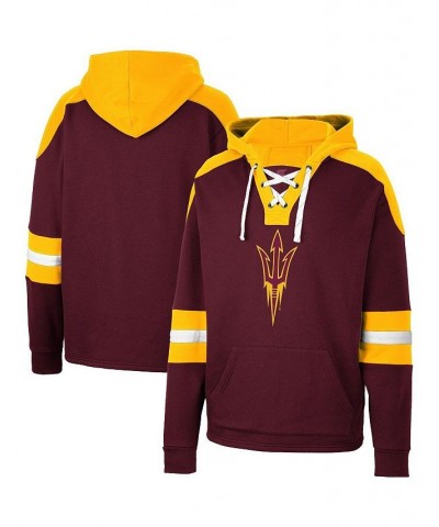 Men's Maroon Arizona State Sun Devils Lace-Up 4.0 Pullover Hoodie $27.26 Sweatshirt