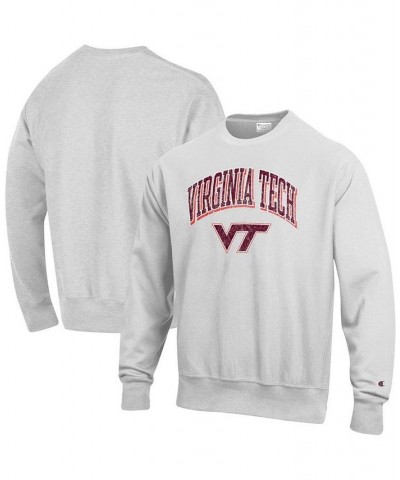 Men's Gray Virginia Tech Hokies Arch Over Logo Reverse Weave Pullover Sweatshirt $40.80 Sweatshirt