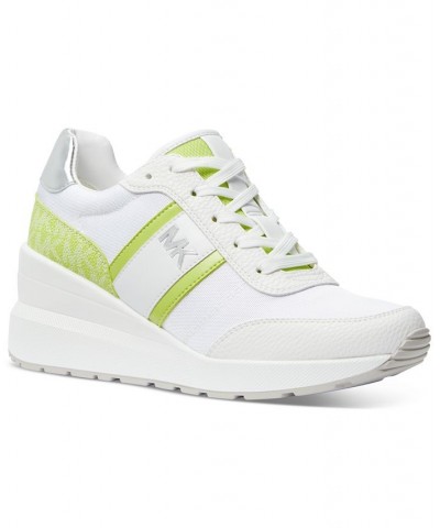 Women's Mabel Trainer Lace-Up Sneakers Green $56.99 Shoes