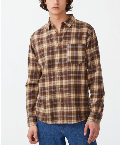 Men's Camden Long Sleeve Shirt Brown $17.66 Shirts