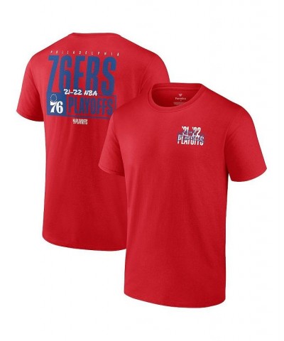 Men's Red Philadelphia 76ers 2022 NBA Playoffs Dunk T-shirt $20.89 T-Shirts