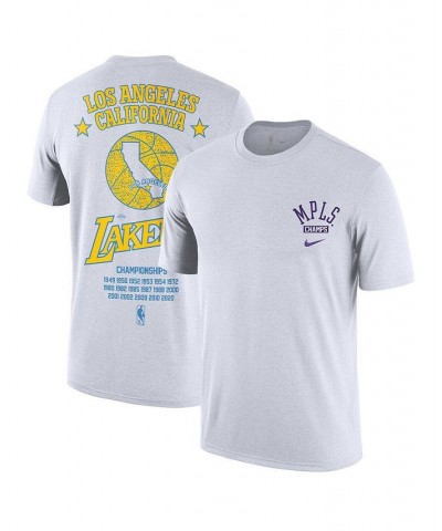 Men's White Los Angeles Lakers 2021/22 City Edition Courtside Heavyweight Moments Story T-shirt $20.00 T-Shirts
