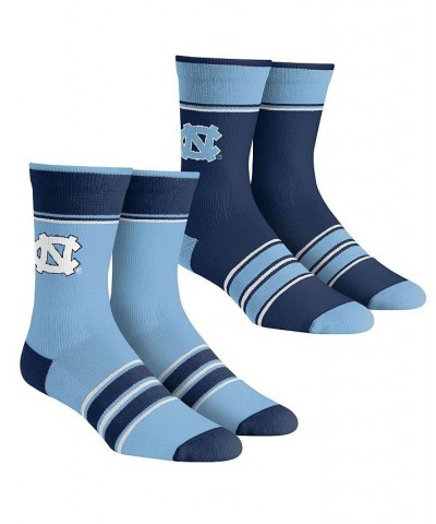 Men's and Women's Socks North Carolina Tar Heels Multi-Stripe 2-Pack Team Crew Sock Set $19.94 Socks