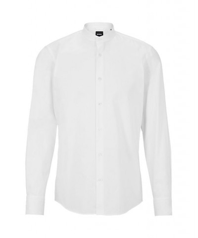 BOSS Men's Slim-Fit Easy-Iron Cotton Poplin Shirt White $72.52 Shirts