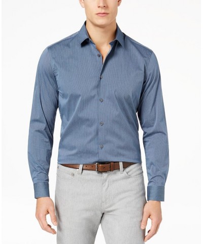 Men’s STRETCH Modern Stripe Shirt Blue $14.10 Shirts