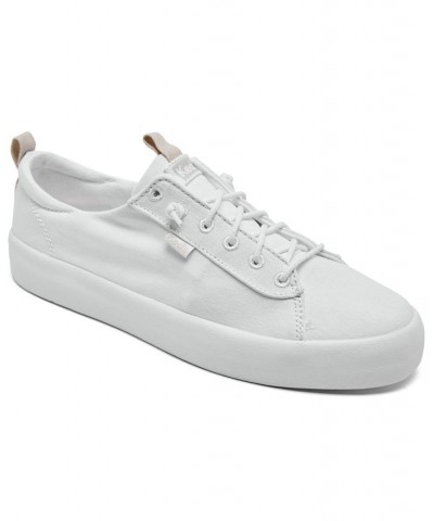 Women's Kickback Canvas Casual Sneakers White $37.80 Shoes