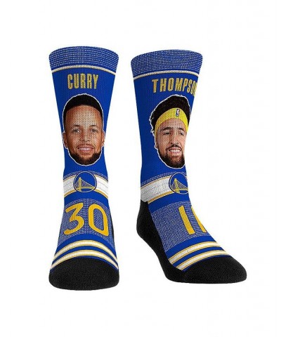 Men's and Women's Socks Klay Thompson and Stephen Curry Golden State Warriors Teammates Player Crew Socks $16.00 Socks