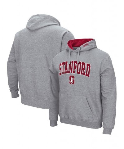 Men's Heathered Gray Stanford Cardinal Arch and Logo 3.0 Pullover Hoodie $29.40 Sweatshirt