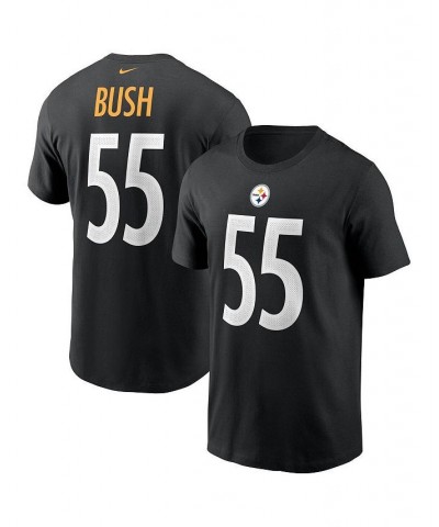 Men's Devin Bush Black Pittsburgh Steelers Name & Number T-shirt $15.84 T-Shirts