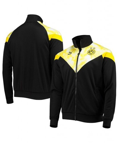 Men's Black Borussia Dortmund Iconic Mesh Track DryCELL Full-Zip Training Jacket $44.10 Jackets