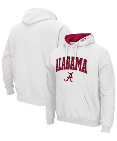 Men's White Alabama Crimson Tide Arch and Logo 3.0 Pullover Hoodie $18.80 Sweatshirt