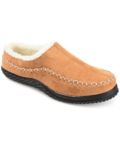 Men's Godwin Moccasin Clog Slippers Tan/Beige $29.04 Shoes