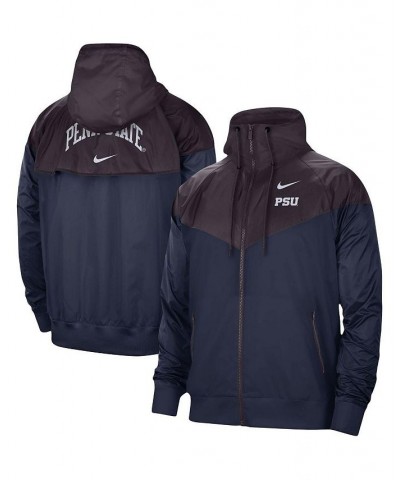 Men's Charcoal, Navy Penn State Nittany Lions Windrunner Raglan Full-Zip Jacket $43.70 Jackets