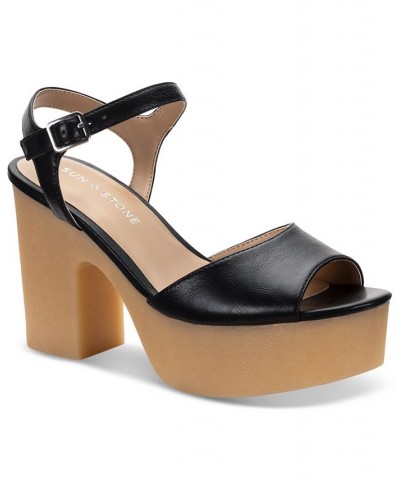 Gretaa Ankle-Strap Platform Dress Sandals Black $35.78 Shoes