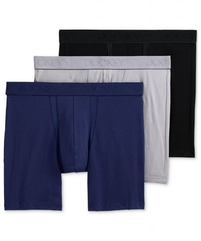 Men's Chafe Proof Pouch Cotton Stretch 7" Boxer Brief - 3 Pack PD02 $12.52 Underwear