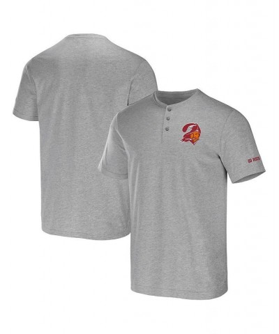 Men's NFL x Darius Rucker Collection by Heather Gray Tampa Bay Buccaneers Henley T-shirt $19.36 T-Shirts