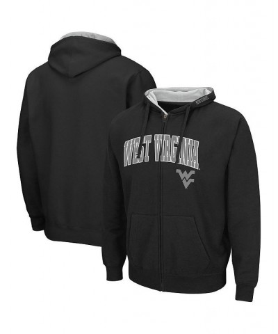 Men's Black West Virginia Mountaineers Arch and Logo 3.0 Full-Zip Hoodie $24.00 Sweatshirt