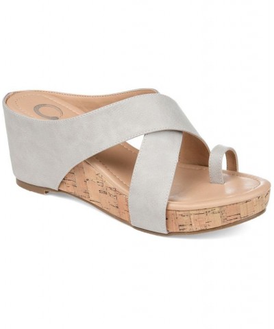 Women's Rayna Wedge Sandal Gray $53.99 Shoes
