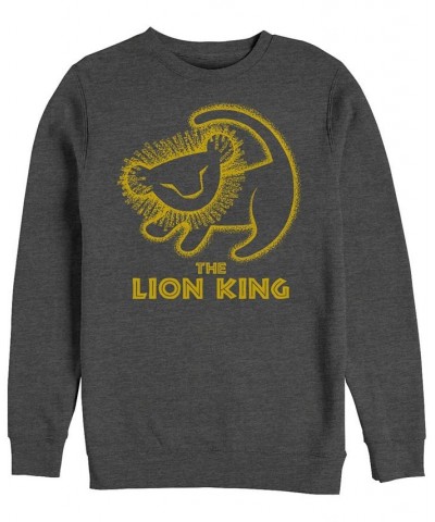 Disney Men's Lion King Simba Cave Painting, Crewneck Fleece Gray $28.59 Sweatshirt