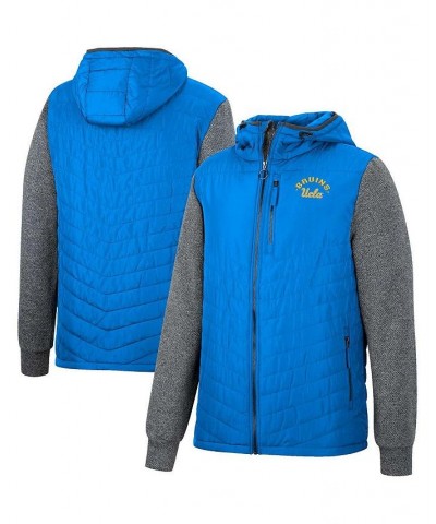 Men's Blue, Charcoal UCLA Bruins Course Herringbone Full-Zip Hoodie $36.90 Jackets