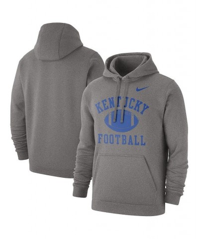 Men's Heathered Gray Kentucky Wildcats Football Club Pullover Hoodie $40.49 Sweatshirt