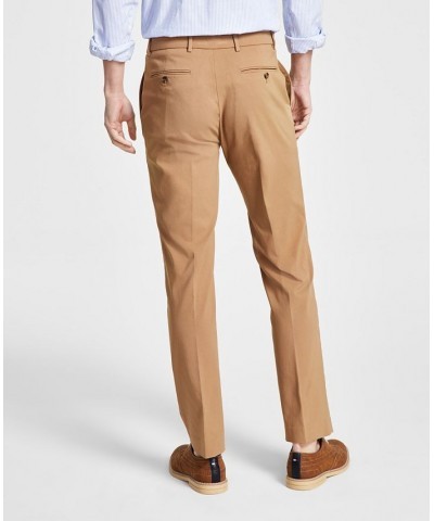 Men's Modern-Fit TH Flex Stretch Comfort Solid Performance Pants Burgundy $25.30 Pants